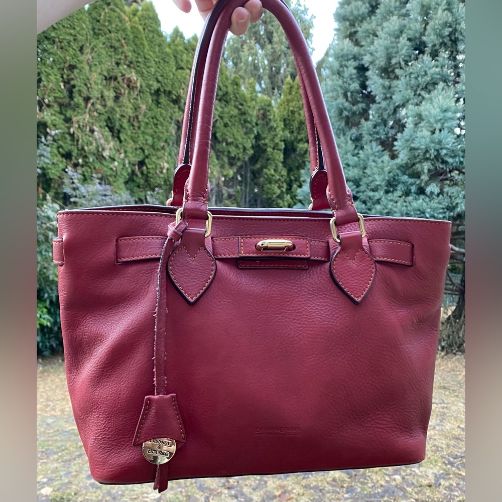 Vintage Dooney & Bourke Red Leather Handbag